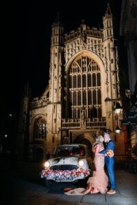 Super stylish Bath city wedding flowers