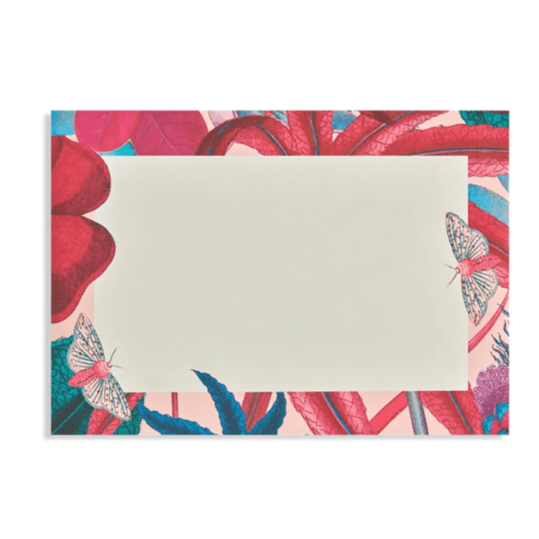 Floral pink birthday card envelope