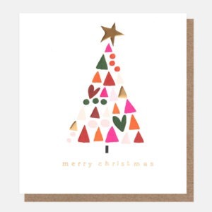 Christmas multicolored tree card