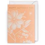 Wild Peony Mother's Day Card in peach tones