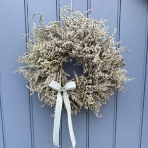 Everlasting Wreath - Made up of white dried statice