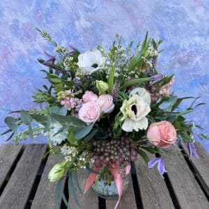 vase of spring flowers