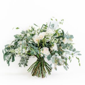 Ivory, white and green bouquet