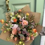 Peach floral bouquet for valentines