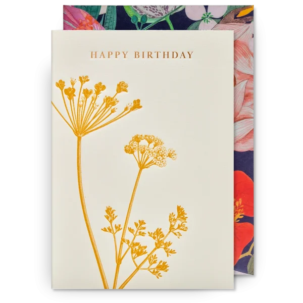 Cow Parsley greetings card - Happy Birthday