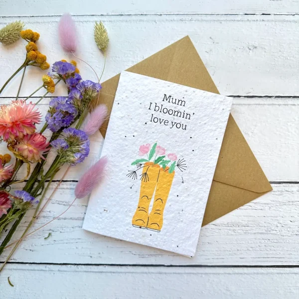 Plantable wild flower mothers day card