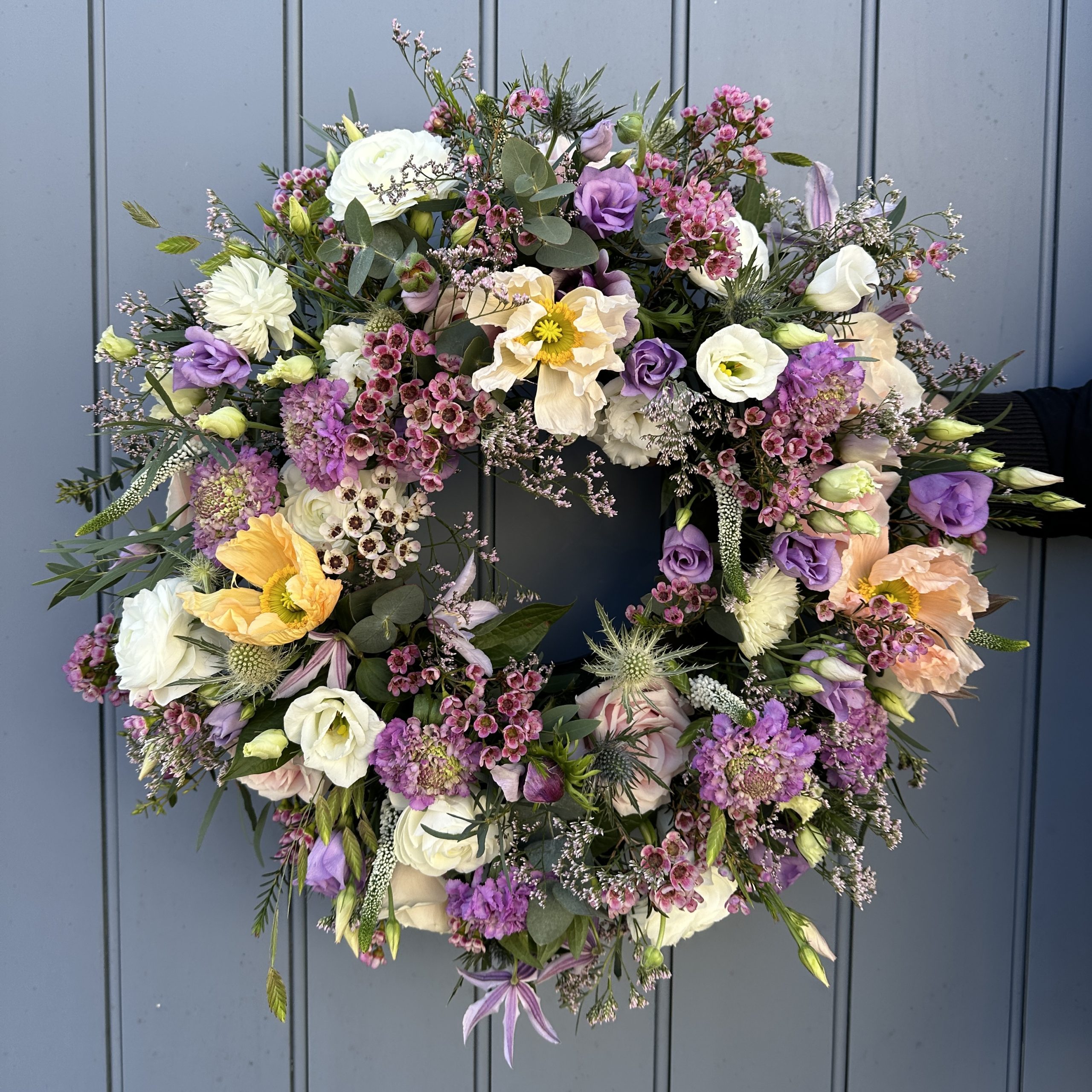 Pastel wreath for a funeral